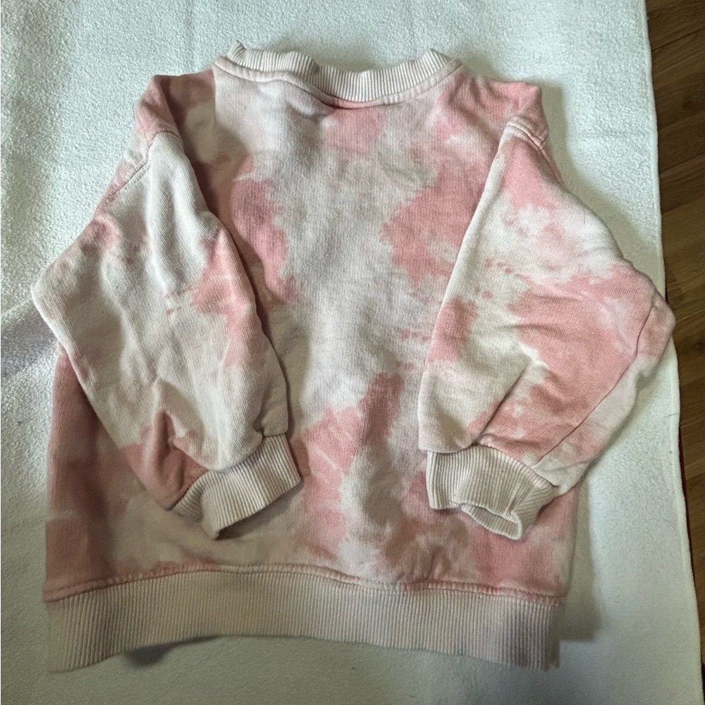 Disney Minnie Mouse Tie-Dye Sweatshirt - Pink and White - Picture 3 of 3
